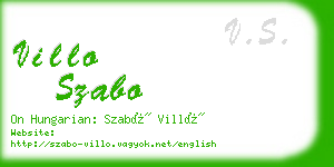 villo szabo business card